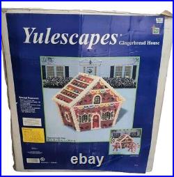 Rare 36 Giant YULESCAPES Vintage Blow Mold Foam Gingerbread House Christmas