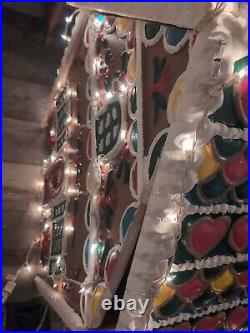 Rare 36 Giant YULESCAPES Vintage Blow Mold Foam Gingerbread House Christmas