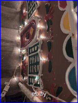 Rare 36 Giant YULESCAPES Vintage Blow Mold Foam Gingerbread House Christmas