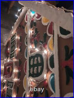 Rare 36 Giant YULESCAPES Vintage Blow Mold Foam Gingerbread House Christmas