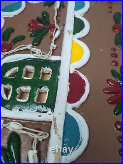 Rare 36 Giant YULESCAPES Vintage Blow Mold Foam Gingerbread House Christmas