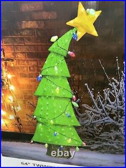 Rare 64 Twinkling Star Led Christmas Tree Tilting