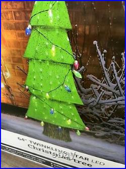 Rare 64 Twinkling Star Led Christmas Tree Tilting