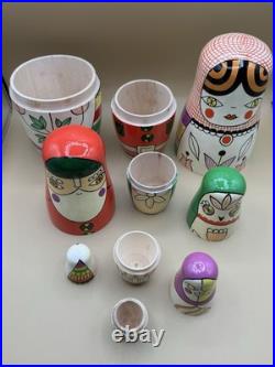 Rare Crate & Barrel Suzy Ultman Matryoshka Nesting Dolls Christmas Discontinued