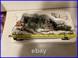 Rare Fiber Optic Christmas Village Changes Color Optic Glow By Puleo in Box