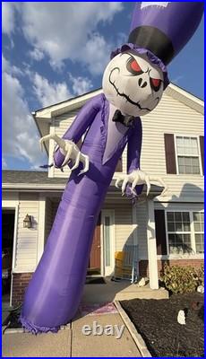 Rare GEMMY 16′ Foot Lighted Reaper Halloween Inflatable Airblown HTF