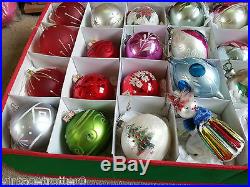 Rare Large Vintage Glass Droplet Bauble Christmas Tree Decorations Retro Boxed