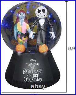 Rare Nightmare B4 Christmas Jack Skellington & Sandy Globe Halloween Inflatable