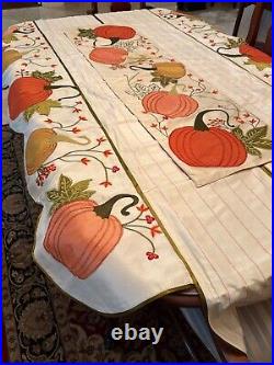 Rare Pier One Three piece Thanksgiving Table runners