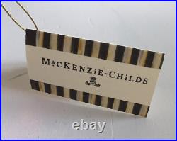 Rare/Retired MacKenzie Childs (NY) HOLLY SANTA Glass Ornament 53910-26 MIB