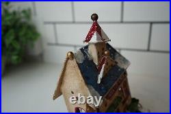 Rare Set Of 4 Christmas Express Stocking Hangers Made of metal Hand painted