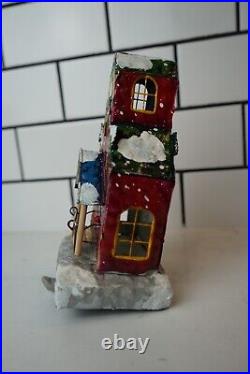 Rare Set Of 4 Christmas Express Stocking Hangers Made of metal Hand painted
