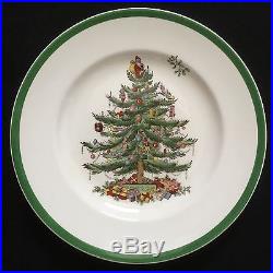 Rare Set of 8 SPODE Christmas Tree Salad Plates 7 3/4 Copeland Spode England