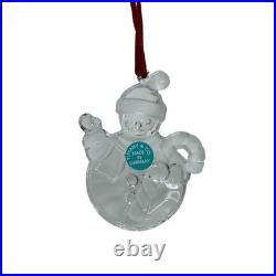 Rare Tiffany & Co Crystal Snowman Ornament Germany Box Pouch Letter 2014 Rare Tiffany & Co Crystal Snowman Ornament Germany Box Pouch Letter 2014