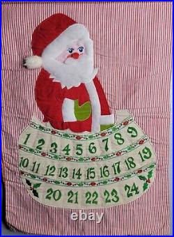 Rare Vintage Advent Calendar Red Striped Numbered Limited #J-2484 24