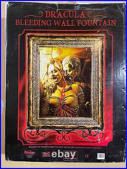Rare Vintage DRACULA BLEEDING WALL FOUNTAIN Framed Picture (Spencer Gifts)