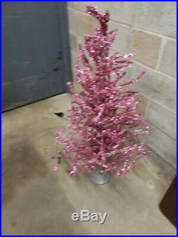 Rare Vintage Pink Aluminum Christmas Tree