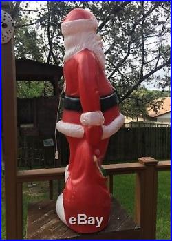 Rare Vintage Santa Claus Christmas Blow Mold 60 5ft Outdoor Yard Decoration
