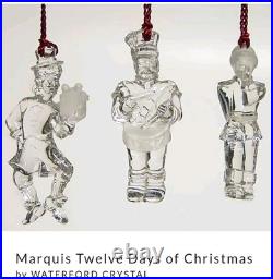 Rare Waterford Crystal Lord/Piper/Drummer MARQUIS 12 Days Christmas Ornaments Rare Waterford Crystal Lord/Piper/Drummer MARQUIS 12 Days Christmas Ornaments