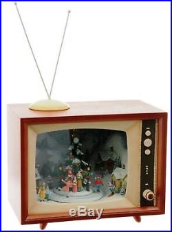 Raz Imports 15 Lighted Animated Musical TV Town Square Tree 8 songs 3616310