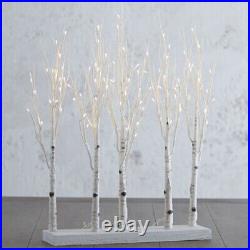 Raz Imports 30 Lighted Faux Birch Tree Grove with 88 LED Lights Christmas Holiday