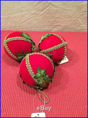 Raz Imports Set Of 3 christmas tree ornaments
