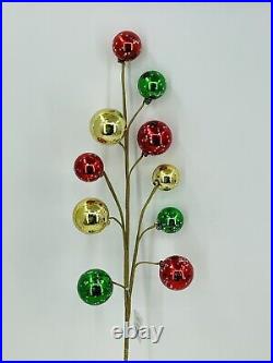 Raz Imports Spray 26 Glitter Ball ORN. Red, Green & Gold Balls CASE OF 12