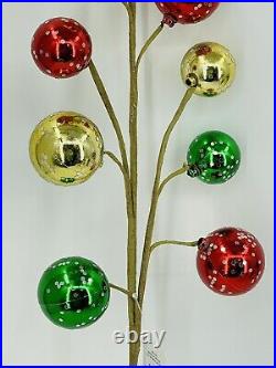 Raz Imports Spray 26 Glitter Ball ORN. Red, Green & Gold Balls CASE OF 12