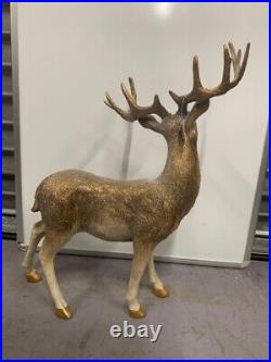 Raz Imports resin Christmas gold deer reindeer 3601617 20.5