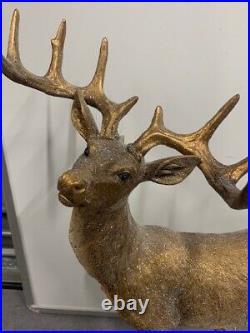 Raz Imports resin Christmas gold deer reindeer 3601617 20.5