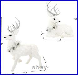 Realistic Woodland. Nature Vibe 18 Inches Sisal Christmas Reindeer Set of 2 Realistic Woodland. Nature Vibe 18 Inches Sisal Christmas Reindeer Set of 2