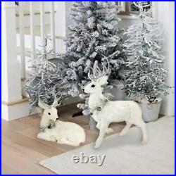 Realistic Woodland. Nature Vibe 18 Inches Sisal Christmas Reindeer Set of 2 Realistic Woodland. Nature Vibe 18 Inches Sisal Christmas Reindeer Set of 2