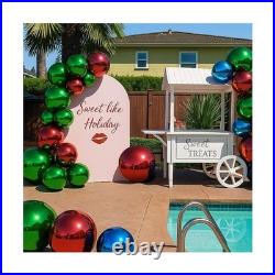 Red 6PCS Inflatable Mirror Ball Set Reusable Large Event Decoration Balloon P