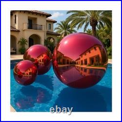 Red 6PCS Inflatable Mirror Ball Set Reusable Large Event Decoration Balloon P