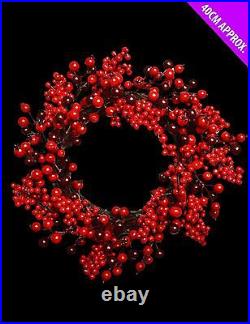 Red Berries Christmas Wreath Red Wreath Hanging Christmas Decoration