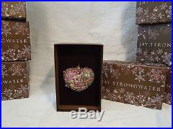 Red Blossom Heart Flora Jay Strongwater Valentine’s Day Ornament NIB