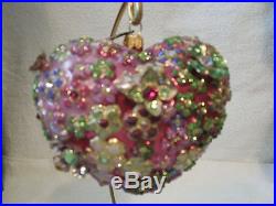 Red Blossom Heart Flora Jay Strongwater Valentine's Day Ornament NIB