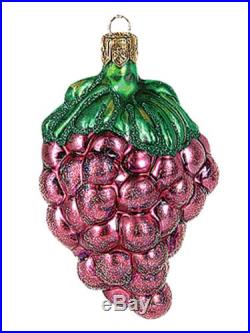 Red Grapes Bundle Polish Blown Glass Christmas Ornament New Tree Decoration