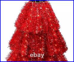 Red Pre-Lit LED Dress Form Christmas Tree 4 Ft Winter Wonder Lane NIB