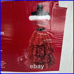 Red Pre-Lit LED Dress Form Christmas Tree 4 Ft Winter Wonder Lane NIB