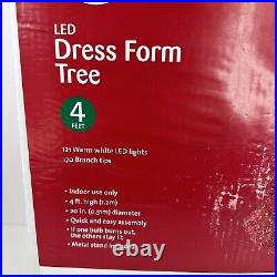Red Pre-Lit LED Dress Form Christmas Tree 4 Ft Winter Wonder Lane NIB
