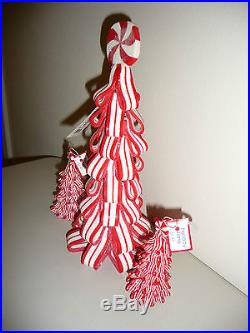 Red White 4½ & 11½ Peppermint Swirl Christmas Tree Table Decor