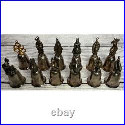 Reed & Barton Silver-Plated 12 Days Of Christmas Bells With Boxes