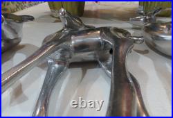 Reindeer 3 Piece Set Polished Aluminum Metal 13 3/4- 10- 6 Winter Decor