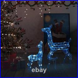 Reindeer Family Blue Acrylic Small Decorative Inlays