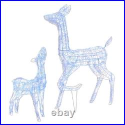 Reindeer Family Blue Acrylic Small Decorative Inlays