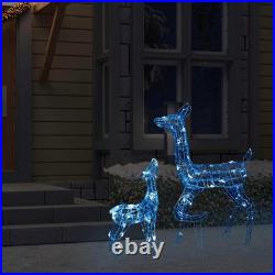 Reindeer Family Blue Acrylic Small Decorative Inlays