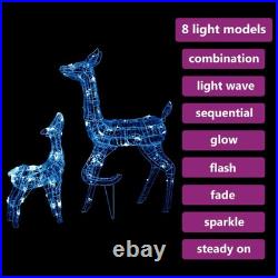 Reindeer Family Blue Acrylic Small Decorative Inlays