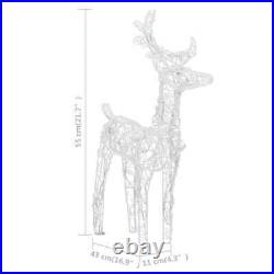 Reindeers & Sleigh Christmas Decoration 160 LEDs 51.2 Acrylic vidaXL
