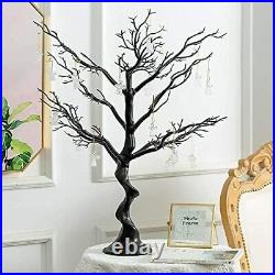 Resin Artificial Tree for Tree Centerpiece, Home Decoration, 30in-2pcs Black